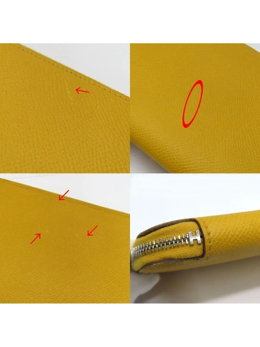 Hermes Azap Long Silk in Joan Ambre Epsom Yellow Zip Around Wallet - Picture 7 of 10